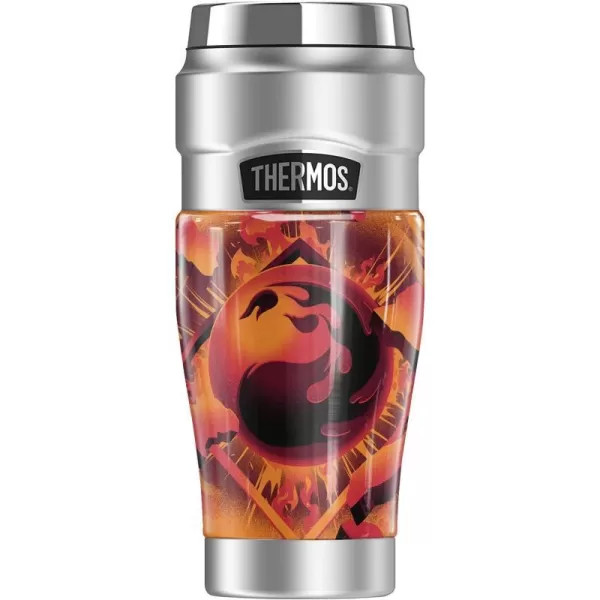 THERMOS Magic The Gathering Red Mana Stylized STAINLESS KING Stainless Steel Travel Tumbler Vacuum insulated amp Double Wall 16oz16 oz Tumbler RED MANA STYLIZED