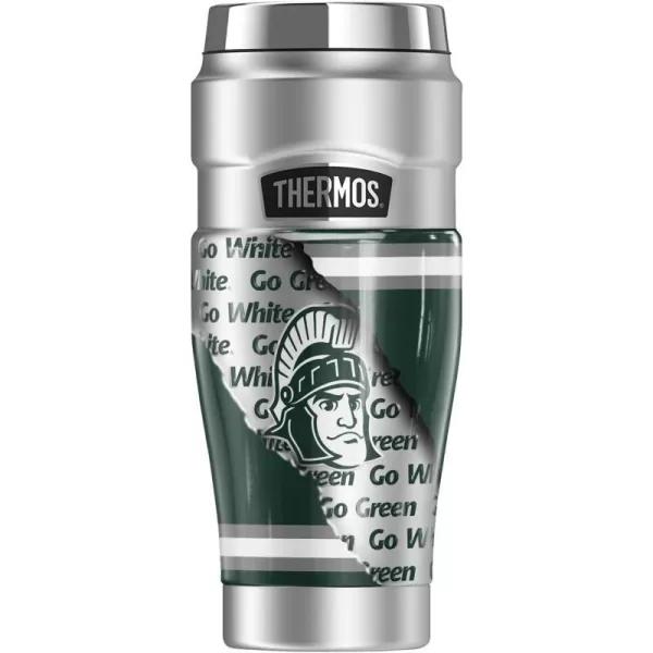 THERMOS Michigan State University Collection STAINLESS KING Stainless Steel Travel Tumbler Vacuum insulated amp Double Wall 16ozLET HER RIP