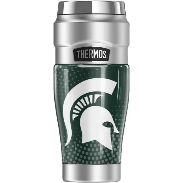 THERMOS Michigan State University Collection STAINLESS KING Stainless Steel Travel Tumbler Vacuum insulated amp Double Wall 16ozRADIAL DOTS