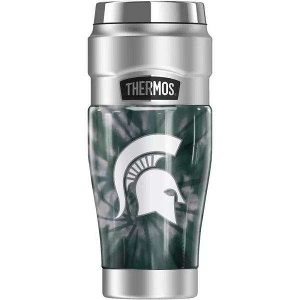 THERMOS Michigan State University Collection STAINLESS KING Stainless Steel Travel Tumbler Vacuum insulated amp Double Wall 16ozTIEDYE