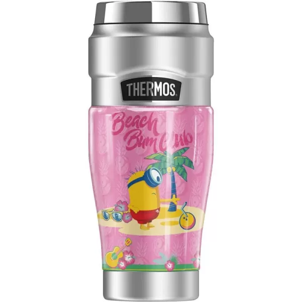 THERMOS Minions Beach Bum Dave STAINLESS KING Stainless Steel Travel Tumbler Vacuum insulated amp Double Wall 16oz16 oz Tumbler BEACH BUM CARL