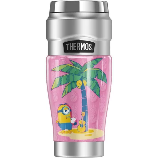 THERMOS Minions Beach Bum Dave STAINLESS KING Stainless Steel Travel Tumbler Vacuum insulated amp Double Wall 16oz16 oz Tumbler BEACH BUM CLUB