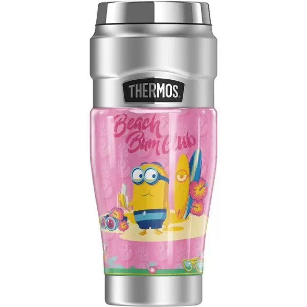 THERMOS Minions Beach Bum Dave STAINLESS KING Stainless Steel Travel Tumbler Vacuum insulated amp Double Wall 16oz16 oz Tumbler BEACH BUM DAVE