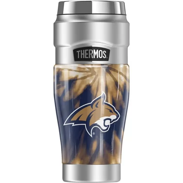 THERMOS Montana State University Official Collection STAINLESS KING Stainless Steel Travel Tumbler Vacuum insulated amp Double Wall 16ozTIEDYE