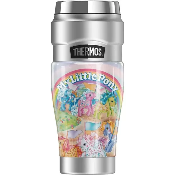 THERMOS My Little Pony Retro Classic Ponies STAINLESS KING Stainless Steel Travel Tumbler Vacuum insulated amp Double Wall 16ozTHERMOS My Little Pony Retro Classic Ponies STAINLESS KING Stainless Steel Travel Tumbler Vacuum insulated amp Double Wall 16oz