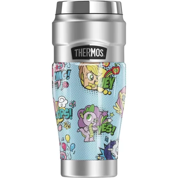 THERMOS My Little Pony Tv Pony Comic STAINLESS KING Stainless Steel Travel Tumbler Vacuum insulated amp Double Wall 16ozTHERMOS My Little Pony Tv Pony Comic STAINLESS KING Stainless Steel Travel Tumbler Vacuum insulated amp Double Wall 16oz