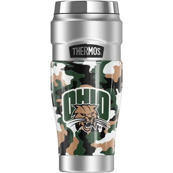 THERMOS Ohio University OFFICIAL TieDye STAINLESS KING Stainless Steel Travel Tumbler Vacuum insulated amp Double Wall 16oz16 oz Tumbler Camo