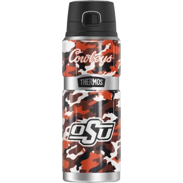 THERMOS Oklahoma State University Official Camo STAINLESS KING Stainless Steel Drink Bottle Vacuum insulated amp Double Wall 24oz24 oz Bottle Camo