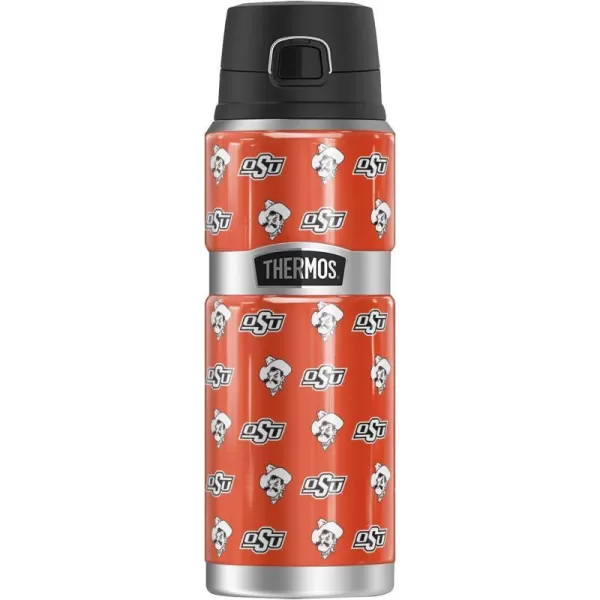 THERMOS Oklahoma State University Official Camo STAINLESS KING Stainless Steel Drink Bottle Vacuum insulated amp Double Wall 24oz24 oz Bottle LOGO PATTERN