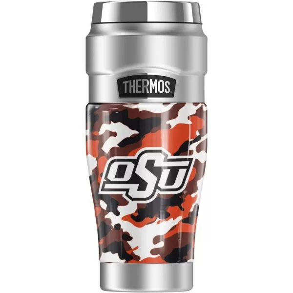 THERMOS Oklahoma State University Official Radial Dots STAINLESS KING Stainless Steel Travel Tumbler Vacuum insulated amp Double Wall 16oz16 oz Tumbler Camo