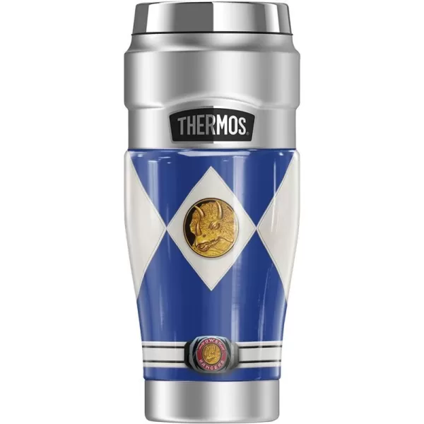 THERMOS Power Rangers Yellow Ranger Emblem STAINLESS KING Stainless Steel Travel Tumbler Vacuum insulated amp Double Wall 16oz1 Count Pack of 1 BLUE RANGER EMBLEM