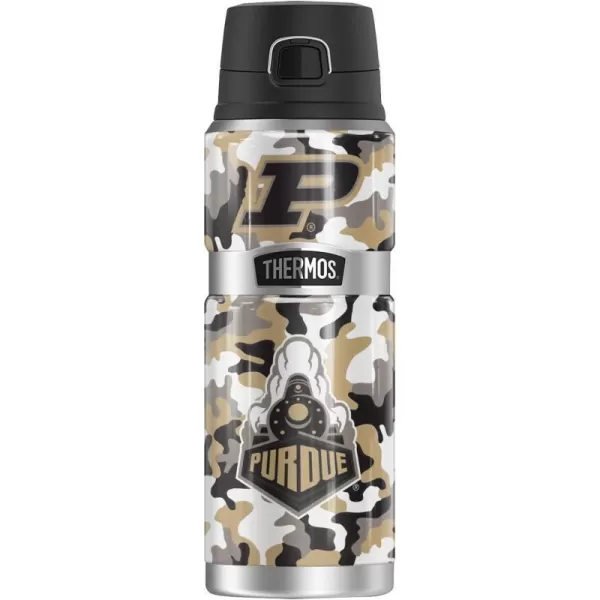 THERMOS Purdue University Camo STAINLESS KING Stainless Steel Drink Bottle Vacuum insulated amp Double Wall 24oz24 oz Bottle Camo