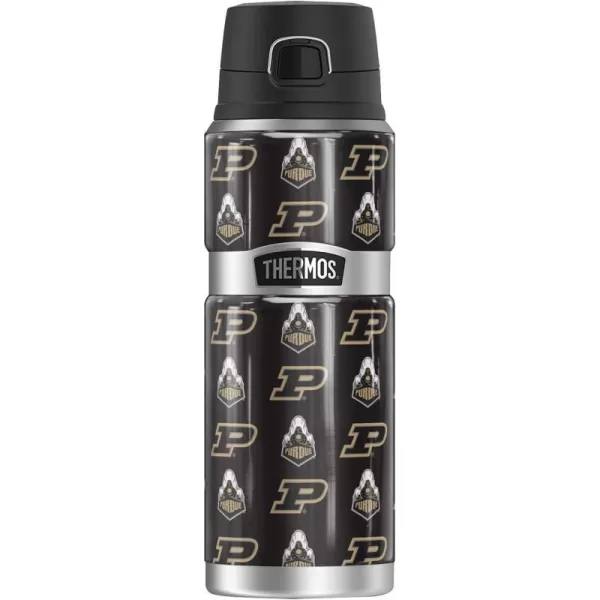 THERMOS Purdue University Camo STAINLESS KING Stainless Steel Drink Bottle Vacuum insulated amp Double Wall 24oz24 oz Bottle LOGO PATTERN