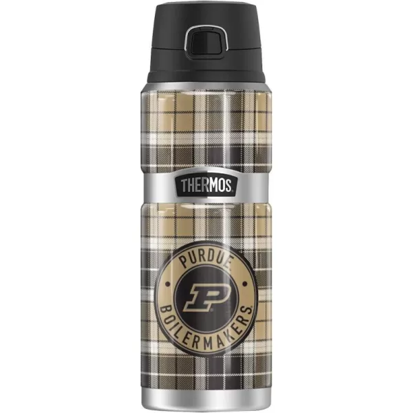 THERMOS Purdue University Camo STAINLESS KING Stainless Steel Drink Bottle Vacuum insulated amp Double Wall 24oz24 oz Bottle PLAID