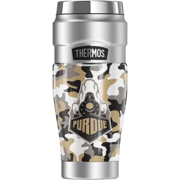 THERMOS Purdue University TieDye STAINLESS KING Stainless Steel Travel Tumbler Vacuum insulated amp Double Wall 16oz16 oz Tumbler Camo