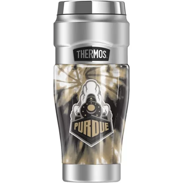 THERMOS Purdue University TieDye STAINLESS KING Stainless Steel Travel Tumbler Vacuum insulated amp Double Wall 16oz16 oz Tumbler TIEDYE