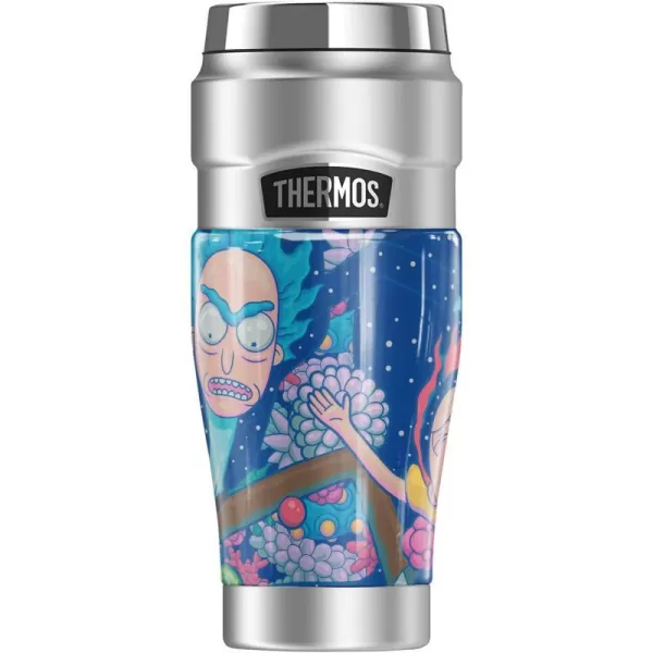 THERMOS Rick and Morty Rick and Morty Organisms STAINLESS KING Stainless Steel Travel Tumbler Vacuum insulated amp Double Wall 16oz16 oz Tumbler ORGANISMS