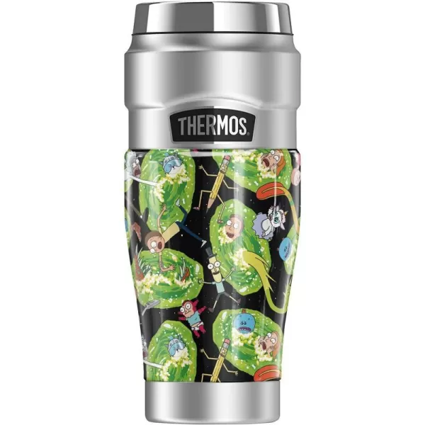 THERMOS Rick and Morty Rick and Morty Organisms STAINLESS KING Stainless Steel Travel Tumbler Vacuum insulated amp Double Wall 16oz16 oz Tumbler PORTAL MAYHEM