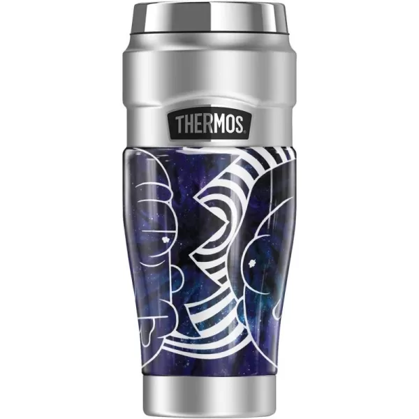 THERMOS Rick and Morty Rick and Morty Organisms STAINLESS KING Stainless Steel Travel Tumbler Vacuum insulated amp Double Wall 16oz16 oz Tumbler SPACE TIE DYE