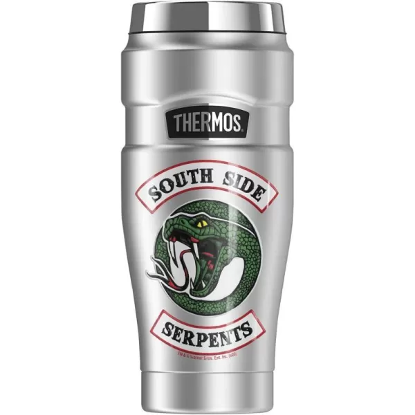 THERMOS Riverdale South Side Serpents STAINLESS KING Stainless Steel Travel Tumbler Vacuum insulated amp Double Wall 16ozTHERMOS Riverdale South Side Serpents STAINLESS KING Stainless Steel Travel Tumbler Vacuum insulated amp Double Wall 16oz