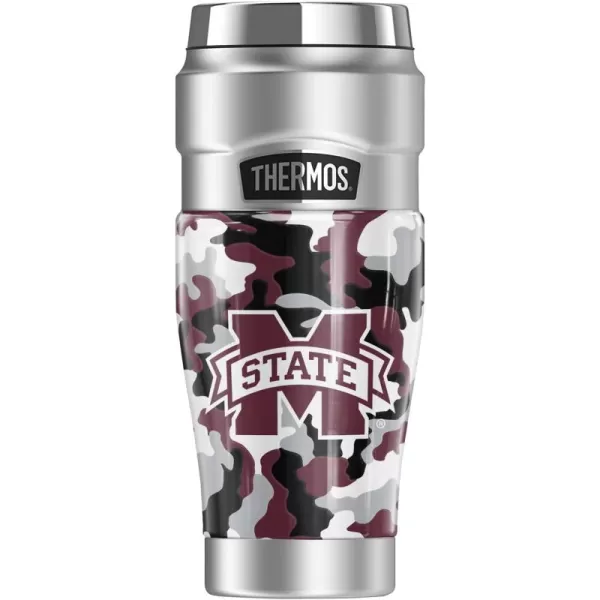 THERMOS SYRACUSE UNIVERSITY OFFICIAL Camo STAINLESS KING Stainless Steel Travel Tumbler Vacuum insulated ampamp Double Wall 16ozMISSISSIPPI STATE UNIVERSITY