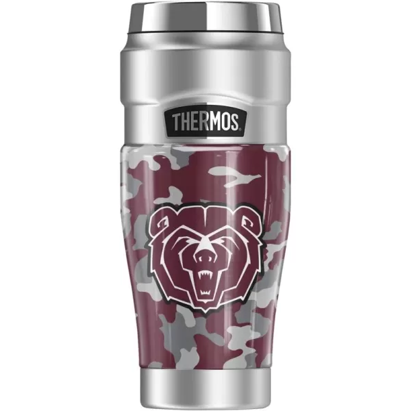 THERMOS SYRACUSE UNIVERSITY OFFICIAL Camo STAINLESS KING Stainless Steel Travel Tumbler Vacuum insulated ampamp Double Wall 16ozMISSOURI STATE UNIVERSITY