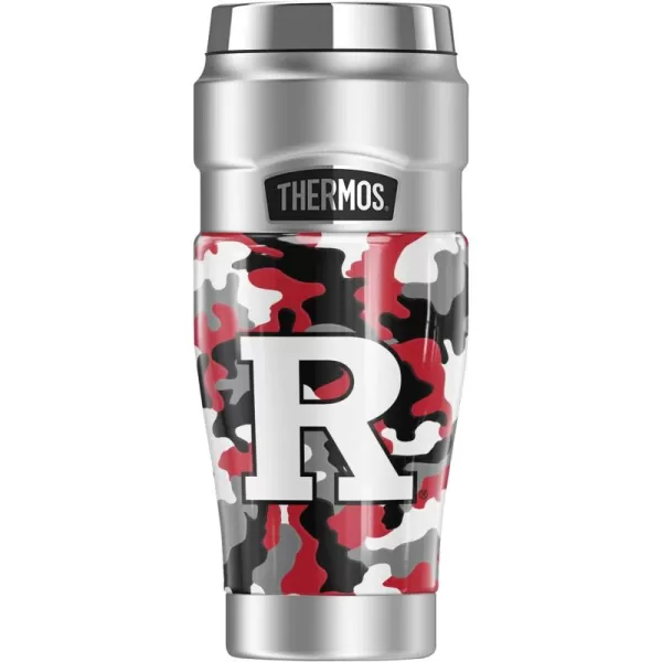 THERMOS SYRACUSE UNIVERSITY OFFICIAL Camo STAINLESS KING Stainless Steel Travel Tumbler Vacuum insulated ampamp Double Wall 16ozRUTGERS UNIVERSITY