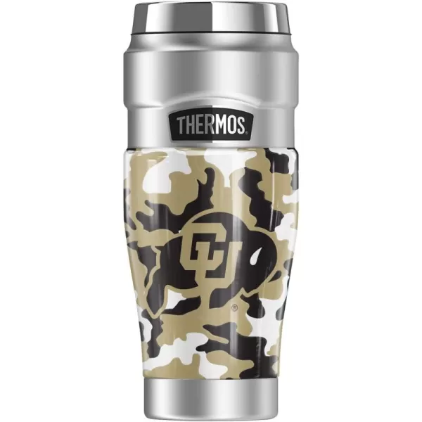 THERMOS SYRACUSE UNIVERSITY OFFICIAL Camo STAINLESS KING Stainless Steel Travel Tumbler Vacuum insulated ampamp Double Wall 16ozUNIVERSITY OF COLORADO