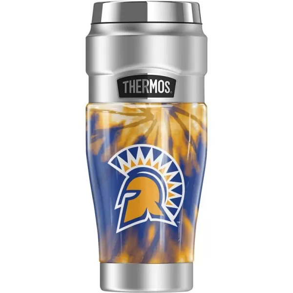 THERMOS San Jose State University Official Collection STAINLESS KING Stainless Steel Travel Tumbler Vacuum insulated amp Double Wall 16ozTIEDYE