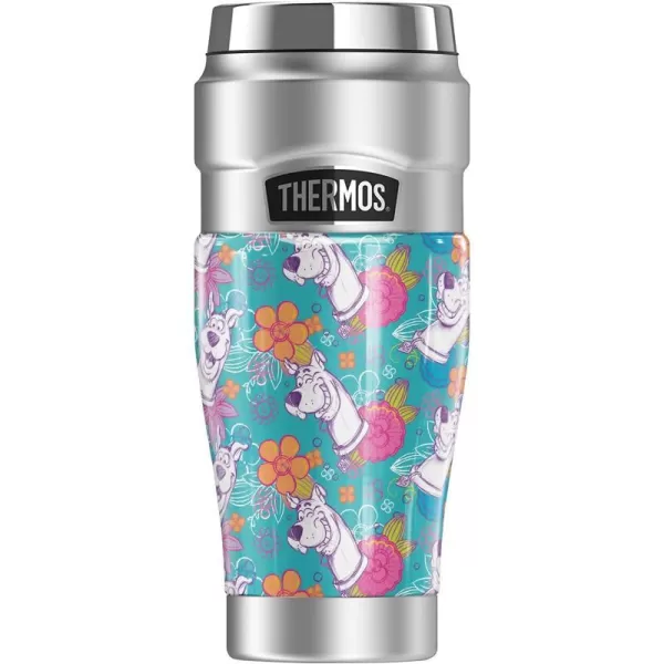 THERMOS ScoobyDoo Flower Pattern STAINLESS KING Stainless Steel Travel Tumbler Vacuum insulated amp Double Wall 16ozTHERMOS ScoobyDoo Flower Pattern STAINLESS KING Stainless Steel Travel Tumbler Vacuum insulated amp Double Wall 16oz