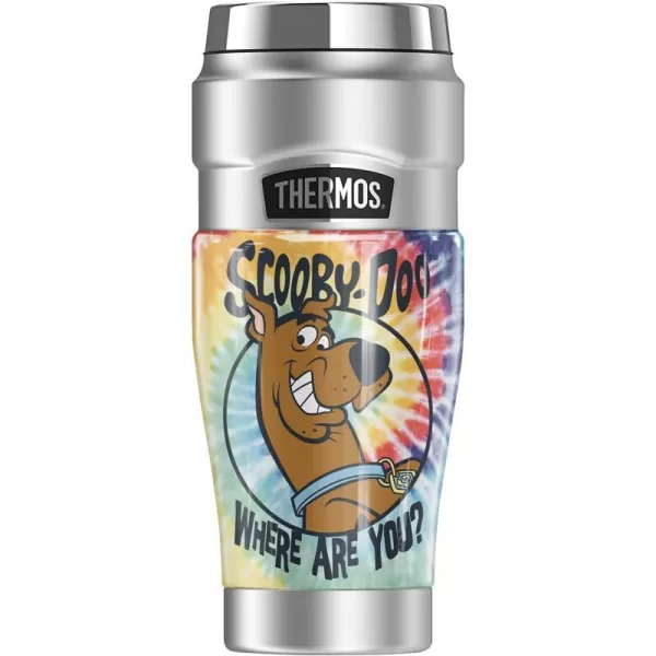 THERMOS ScoobyDoo Tie Dye STAINLESS KING Stainless Steel Travel Tumbler Vacuum insulated amp Double Wall 16oz16 oz Tumbler TIE DYE