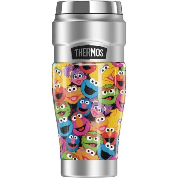 THERMOS Sesame Street Character Head Collage STAINLESS KING Stainless Steel Travel Tumbler Vacuum insulated amp Double Wall 16ozTHERMOS Sesame Street Character Head Collage STAINLESS KING Stainless Steel Travel Tumbler Vacuum insulated amp Double Wall 16oz