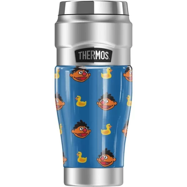 THERMOS Sesame Street Ernie and Rubber Ducky Pattern STAINLESS KING Stainless Steel Travel Tumbler Vacuum insulated amp Double Wall 16ozTHERMOS Sesame Street Ernie and Rubber Ducky Pattern STAINLESS KING Stainless Steel Travel Tumbler Vacuum insulated amp Double Wall 16oz