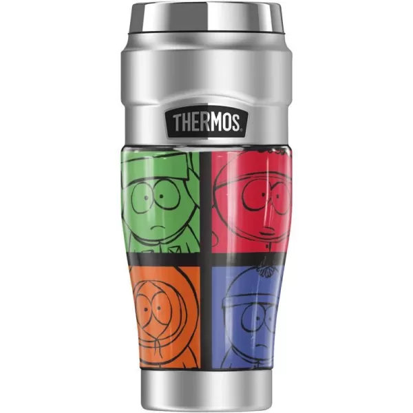 THERMOS South Park Cartman Stan Kyle Kenny Collage STAINLESS KING Stainless Steel Travel Tumbler Vacuum insulated amp Double Wall 16oz16 oz Tumbler CARTMAN STAN KYLE KENNY COLLAGE