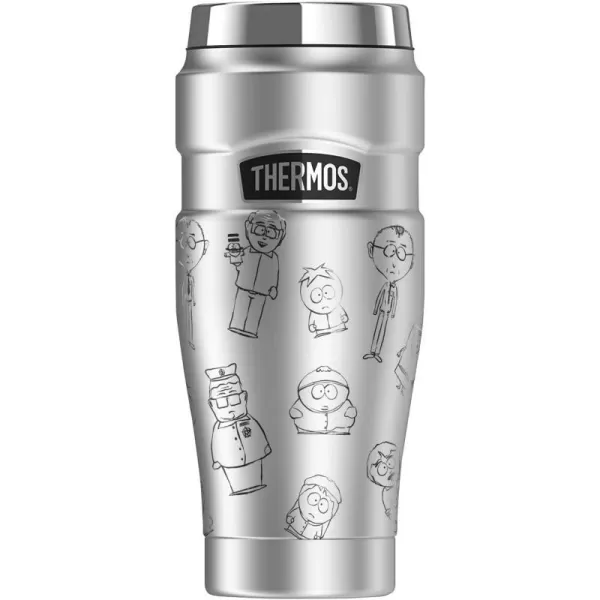 THERMOS South Park Cartman Stan Kyle Kenny Collage STAINLESS KING Stainless Steel Travel Tumbler Vacuum insulated amp Double Wall 16oz16 oz Tumbler SOUTH PARK SKETCHED