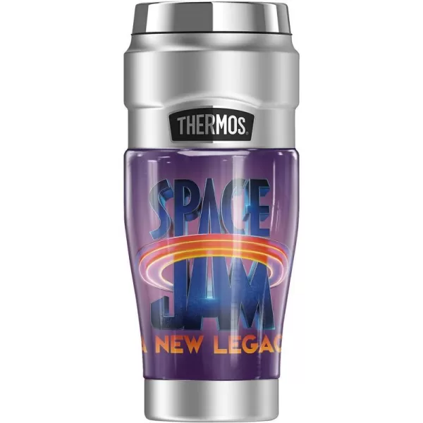 THERMOS Space Jam A New Legacy Logo STAINLESS KING Stainless Steel Travel Tumbler Vacuum insulated amp Double Wall 16oz16 oz Tumbler SPACE JAM