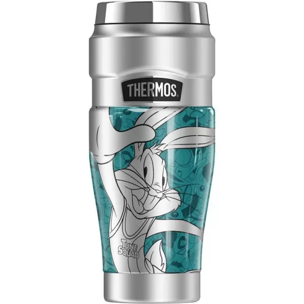 THERMOS Space Jam A New Legacy Metallic Daffy STAINLESS KING Stainless Steel Travel Tumbler Vacuum insulated amp Double Wall 16oz16 oz Tumbler Bugs