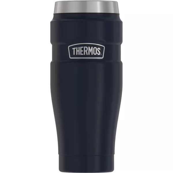 THERMOS Stainless King 16 Ounce Travel Tumbler Matte BlueMidnight Blue Tumbler