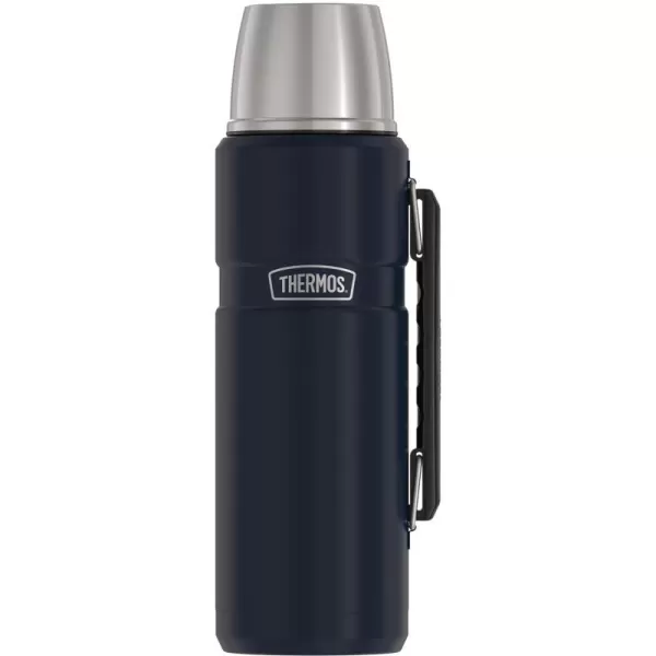 THERMOS Stainless King VacuumInsulated Beverage Bottle 68 Ounce Matte SteelMidnight Blue