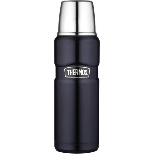 THERMOS Stainless King VacuumInsulated Compact Bottle 16 Ounce Midnight BlueTHERMOS Stainless King VacuumInsulated Compact Bottle 16 Ounce Midnight Blue