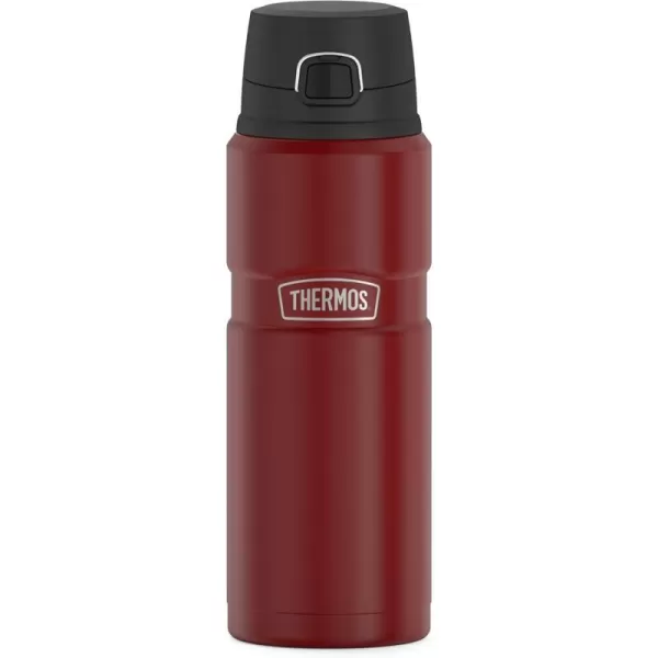 THERMOS Stainless King VacuumInsulated Drink Bottle 24 Ounce Rustic RedRustic Red