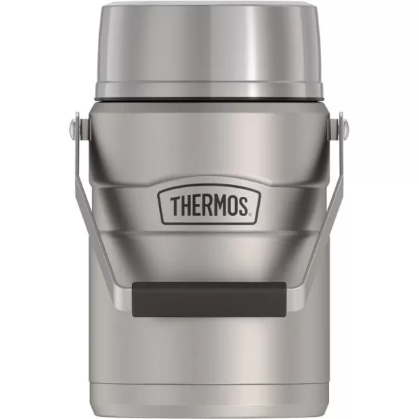 THERMOS Stainless King VacuumInsulated Food Jar with 2 Storage Container Inserts 47 Ounce Matte SteelMatte Stainless Steel Food Jar