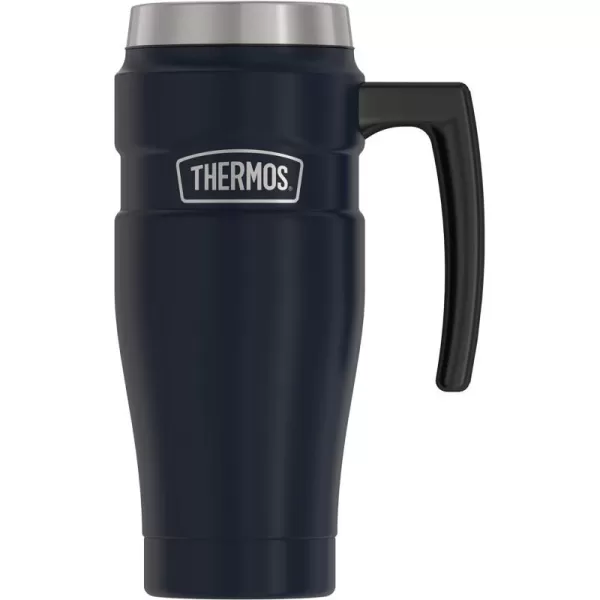 THERMOS Stainless King VacuumInsulated Travel Mug 16 Ounce Rustic RedMidnight Blue