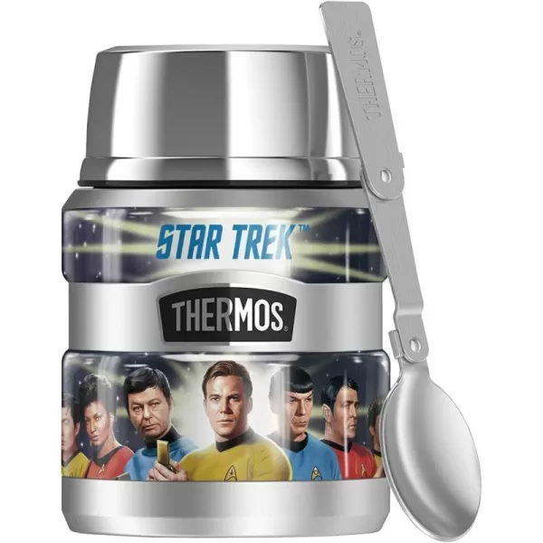 THERMOS Star Trek Original Crew STAINLESS KING Stainless Steel Food Jar with Folding Spoon Vacuum insulated amp Double Wall 16ozTHERMOS Star Trek Original Crew STAINLESS KING Stainless Steel Food Jar with Folding Spoon Vacuum insulated amp Double Wall 16oz