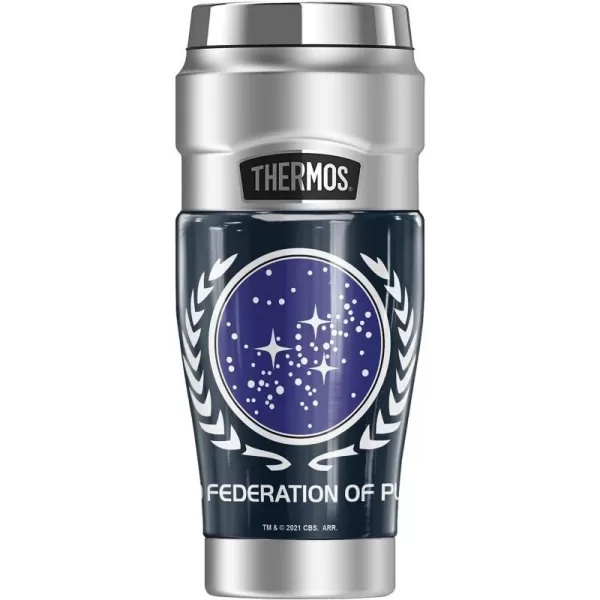 THERMOS Star Trek United Federation of Planets STAINLESS KING Stainless Steel Travel Tumbler Vacuum insulated amp Double Wall 16ozTHERMOS Star Trek United Federation of Planets STAINLESS KING Stainless Steel Travel Tumbler Vacuum insulated amp Double Wall 16oz