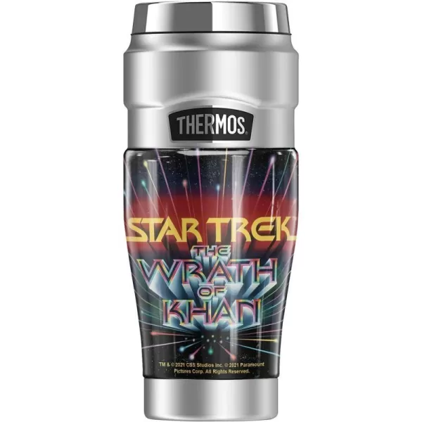 THERMOS Star Trek Wrath of Khan Logo STAINLESS KING Stainless Steel Travel Tumbler Vacuum insulated amp Double Wall 16ozTHERMOS Star Trek Wrath of Khan Logo STAINLESS KING Stainless Steel Travel Tumbler Vacuum insulated amp Double Wall 16oz