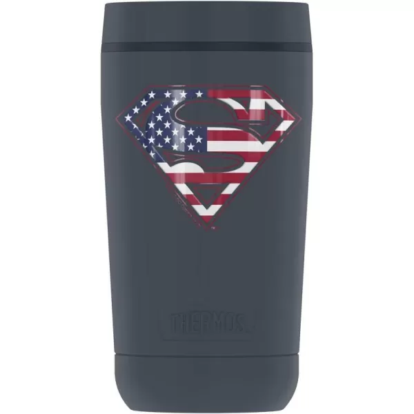 THERMOS Superman New 52 Shield Logo GUARDIAN COLLECTION Stainless Steel Travel Tumbler Vacuum insulated amp Double Wall 12oz12 oz Tumbler USA American Flag Shield Logo