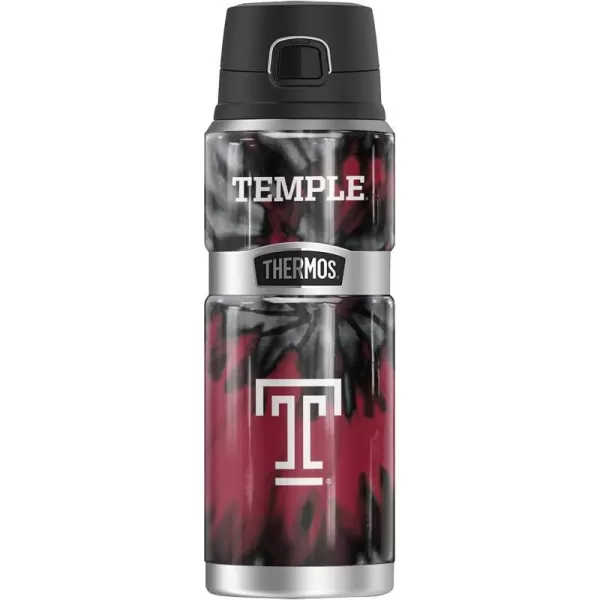 THERMOS Temple University OFFICIAL TieDye STAINLESS KING Stainless Steel Drink Bottle Vacuum insulated amp Double Wall 24oz24 oz Bottle TIEDYE