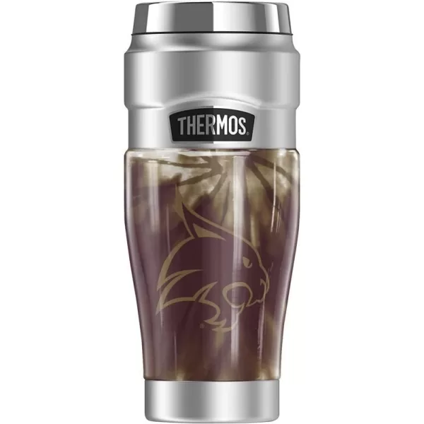 THERMOS Texas State University OFFICIAL Camo STAINLESS KING Stainless Steel Travel Tumbler Vacuum insulated amp Double Wall 16oz16 oz Tumbler TIEDYE