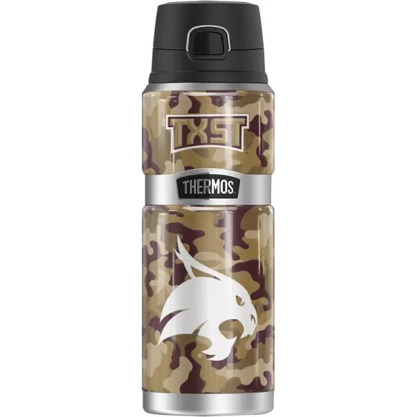 THERMOS Texas State University OFFICIAL TieDye STAINLESS KING Stainless Steel Drink Bottle Vacuum insulated amp Double Wall 24oz24 oz Bottle Camo